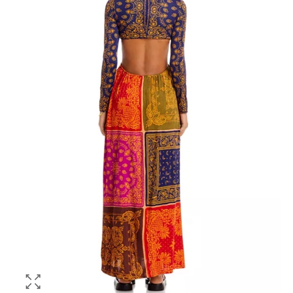 Farm Rio Boho Patchwork Maxi Dress with Paisley Print - Multicolor - Picture 12 of 13